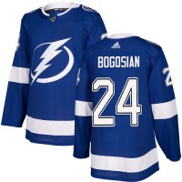 Adidas Tampa Bay Lightning #24 Zach Bogosian Blue Home Authentic Stitched NHL Jersey