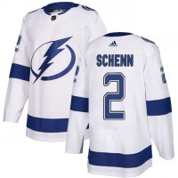 Adidas Tampa Bay Lightning #2 Luke Schenn White Road Authentic Stitched NHL Jersey