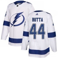 Adidas Tampa Bay Lightning #44 Jan Rutta White Road Authentic Stitched NHL Jersey