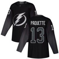 Adidas Tampa Bay Lightning #13 Cedric Paquette Black Alternate Authentic Stitched NHL Jersey