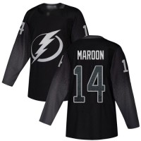 Adidas Tampa Bay Lightning #14 Pat Maroon Black Alternate Authentic Stitched NHL Jersey