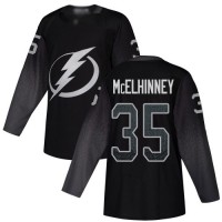 Adidas Tampa Bay Lightning #35 Curtis McElhinney Black Alternate Authentic Stitched NHL Jersey