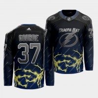 Adidas Tampa Bay Lightning #37 Yanni Gourde 2021 City Concept NHL Stitched Jersey - Black