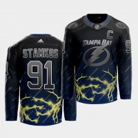 Adidas Tampa Bay Lightning #91 Steven Stamkos 2021 City Concept NHL Stitched Jersey - Black