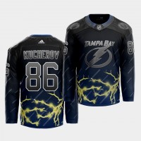 Adidas Tampa Bay Lightning #86 Nikita Kucherov 2021 City Concept NHL Stitched Jersey - Black