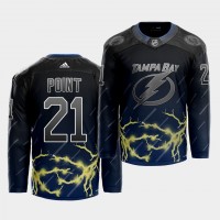 Adidas Tampa Bay Lightning #21 Brayden Point 2021 City Concept NHL Stitched Jersey - Black