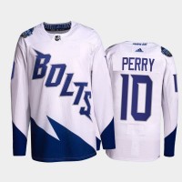 Adidas Tampa Bay Lightning #10 Corey Perry Men's 2022 Stadium Series Authentic NHL Jersey - White