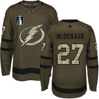 Adidas Tampa Bay Lightning #27 Ryan McDonagh Green 2022 Stanley Cup Final Patch Salute to Service Stitched NHL Jersey