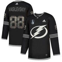 Adidas Tampa Bay Lightning #88 Andrei Vasilevskiy Black 2022 Stanley Cup Final Patch Authentic Classic Stitched NHL Jersey