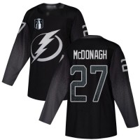 Adidas Tampa Bay Lightning #27 Ryan McDonagh Black 2022 Stanley Cup Final Patch Alternate Authentic Stitched NHL Jersey