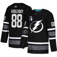 Adidas Tampa Bay Lightning #88 Andrei Vasilevskiy Black Authentic 2022 Stanley Cup Final Patch All-Star Stitched NHL Jersey