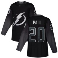 Adidas Tampa Bay Lightning #20 Nicholas Paul Black Alternate Authentic Stitched NHL Jersey