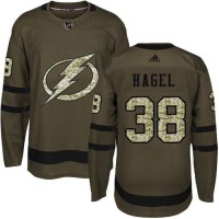 Adidas Tampa Bay Lightning #38 Brandon Hagel Green Salute to Service Stitched NHL Jersey