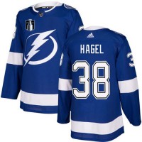 Adidas Tampa Bay Lightning #38 Brandon Hagel Blue 2022 Stanley Cup Final Patch Home Authentic Stitched NHL Jersey