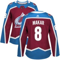 Adidas Colorado Avalanche #8 Cale Makar Burgundy Home Authentic Women's Stitched NHL Jersey