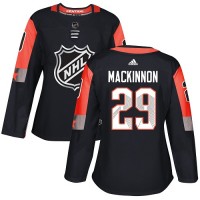 Adidas Colorado Avalanche #29 Nathan MacKinnon Black 2018 All-Star Central Division Authentic Women's Stitched NHL Jersey
