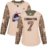 Adidas Colorado Avalanche #7 Kevin Connauton Camo Authentic 2017 Veterans Day Women's Stitched NHL Jersey