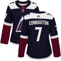 Adidas Colorado Avalanche #7 Kevin Connauton Navy Alternate Authentic Women's Stitched NHL Jersey