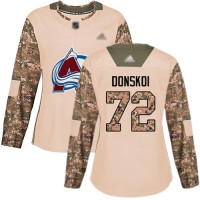 Adidas Colorado Avalanche #72 Joonas Donskoi Camo Authentic 2017 Veterans Day Women's Stitched NHL Jersey