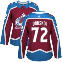 Adidas Colorado Avalanche #72 Joonas Donskoi Burgundy Home Authentic Women's Stitched NHL Jersey