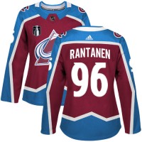 Adidas Colorado Avalanche #96 Mikko Rantanen Burgundy Women's 2022 Stanley Cup Final Patch Home Authentic Stitched NHL Jersey