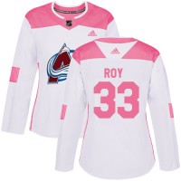 Adidas Colorado Avalanche #33 Patrick Roy White/Pink Authentic Fashion Women's Stitched NHL Jersey