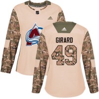 Adidas Colorado Avalanche #49 Samuel Girard Camo Women's Authentic 2017 Veterans Day Stitched NHL Jersey