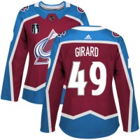 Adidas Colorado Avalanche #49 Samuel Girard Burgundy Women's 2022 Stanley Cup Final Patch Home Authentic Stitched NHL Jersey