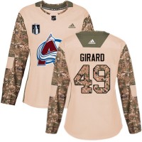 Adidas Colorado Avalanche #49 Samuel Girard Camo Women's 2022 Stanley Cup Final Patch Authentic Veterans Day Stitched NHL Jersey