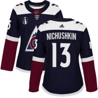 Adidas Colorado Avalanche #13 Valeri Nichushkin Navy Women's 2022 Stanley Cup Final Patch Alternate Authentic Stitched NHL Jersey