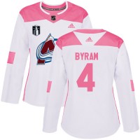 Adidas Colorado Avalanche #4 Bowen Byram Burgundy White/Pink Authentic Fashion Women's Stitched NHL Jersey