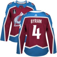 Adidas Colorado Avalanche #4 Bowen Byram Burgundy Women's 2022 Stanley Cup Final Patch Home Authentic Stitched NHL Jersey