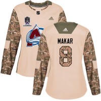 Adidas Colorado Avalanche #8 Cale Makar Camo Authentic Women's 2022 Stanley Cup Champions Veterans Day Stitched NHL Jersey