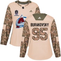 Adidas Colorado Avalanche #95 Andre Burakovsky Camo Authentic Women's 2022 Stanley Cup Champions Veterans Day Stitched NHL Jersey