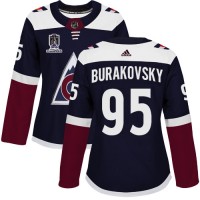 Adidas Colorado Avalanche #95 Andre Burakovsky Navy Women's 2022 Stanley Cup Champions Alternate Authentic Stitched NHL Jersey