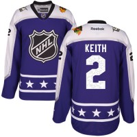 Chicago Blackhawks #2 Duncan Keith Purple 2017 All-Star Central Division Women's Stitched NHL Jersey