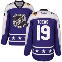Chicago Blackhawks #19 Jonathan Toews Purple 2017 All-Star Central Division Women's Stitched NHL Jersey