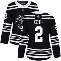 Adidas Chicago Blackhawks #2 Duncan Keith Black Authentic 2019 Winter Classic Women's Stitched NHL Jersey