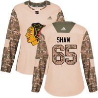 Adidas Chicago Blackhawks #65 Andrew Shaw Camo Authentic 2017 Veterans Day Women's Stitched NHL Jersey