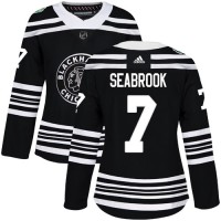 Adidas Chicago Blackhawks #7 Brent Seabrook Black Authentic 2019 Winter Classic Women's Stitched NHL Jersey
