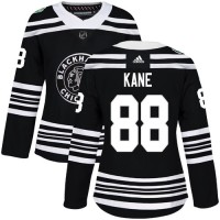 Adidas Chicago Blackhawks #88 Patrick Kane Black Authentic 2019 Winter Classic Women's Stitched NHL Jersey