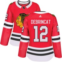 Adidas Chicago Blackhawks #12 Alex DeBrincat Red Home Authentic Women's Stitched NHL Jersey