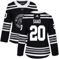 Adidas Chicago Blackhawks #20 Brandon Saad Black Authentic 2019 Winter Classic Women's Stitched NHL Jersey
