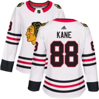 Adidas Chicago Blackhawks #88 Patrick Kane White Road Authentic Women's Stitched NHL Jersey