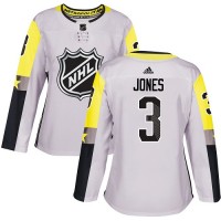Adidas Blue Columbus Blue Jackets #3 Seth Jones Gray 2018 All-Star Metro Division Authentic Women's Stitched NHL Jersey