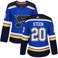 Adidas St. Louis Blues #20 Alexander Steen Blue Home Authentic Women's Stitched NHL Jersey