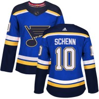 Adidas St. Louis Blues #10 Brayden Schenn Blue Home Authentic Women's Stitched NHL Jersey