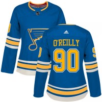 Adidas St. Louis Blues #90 Ryan O'Reilly Blue Alternate Authentic Women's Stitched NHL Jersey