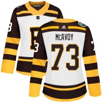 Adidas Boston Bruins #73 Charlie McAvoy White Authentic 2019 Winter Classic Women's Stitched NHL Jersey