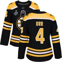 Adidas Boston Bruins #4 Bobby Orr Black Home Authentic Stanley Cup Final Bound Women's Stitched NHL Jersey